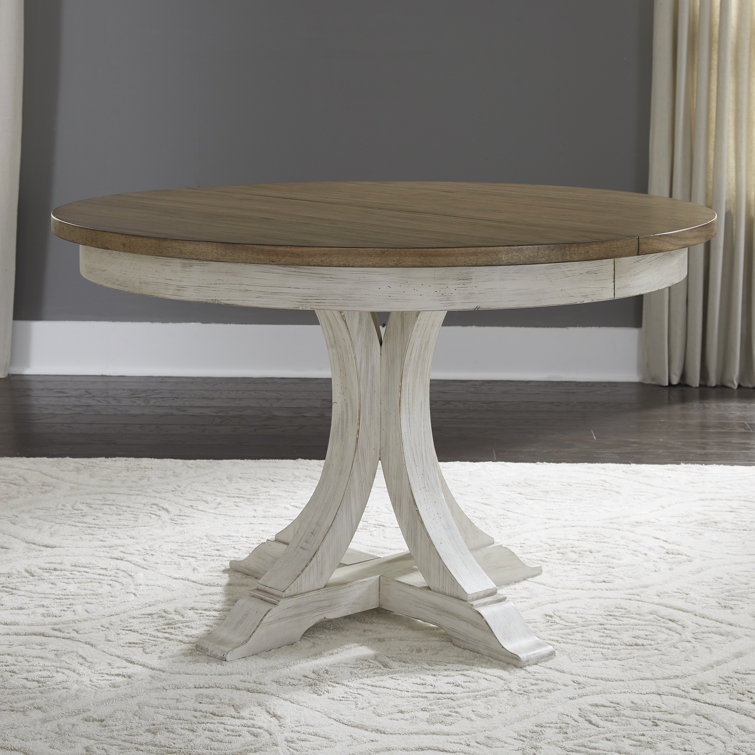 Laurel Foundry Modern Farmhouse Xochitl Extendable Round Dining Table ...